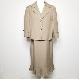 ALEX MARIE Taupe Shift Dress and Jacket